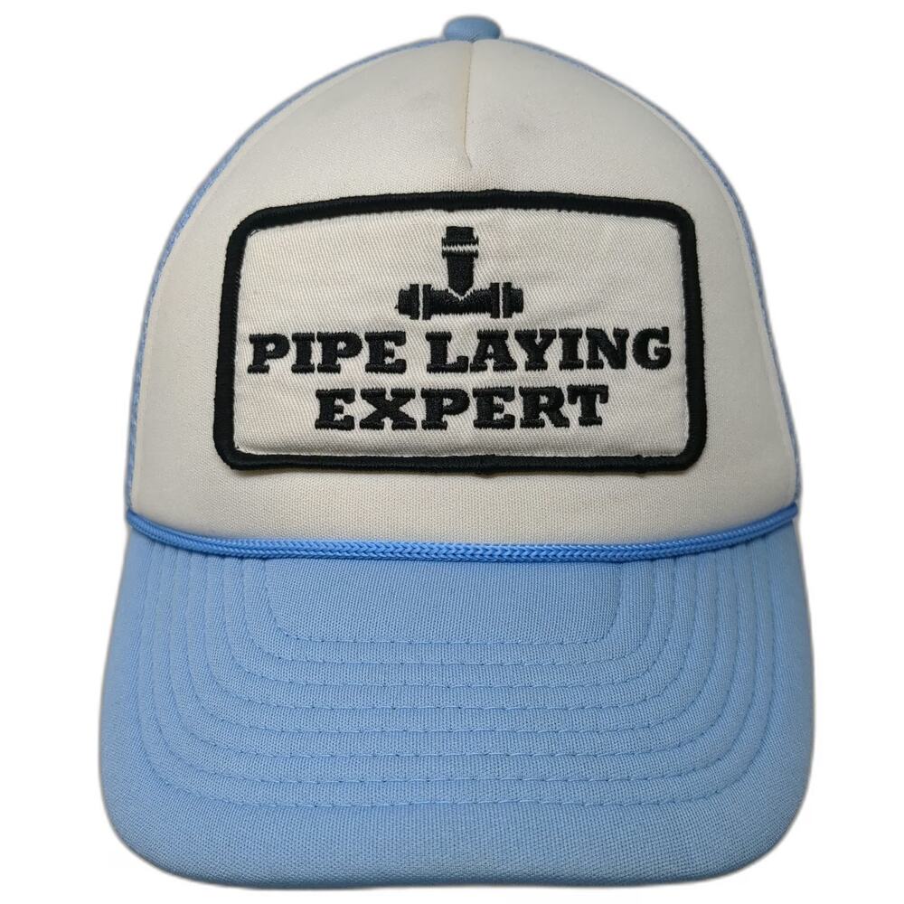 Spirit Trucker Hat Blue One Size Pipe Laying Expert Mesh Foam Snapback Rope